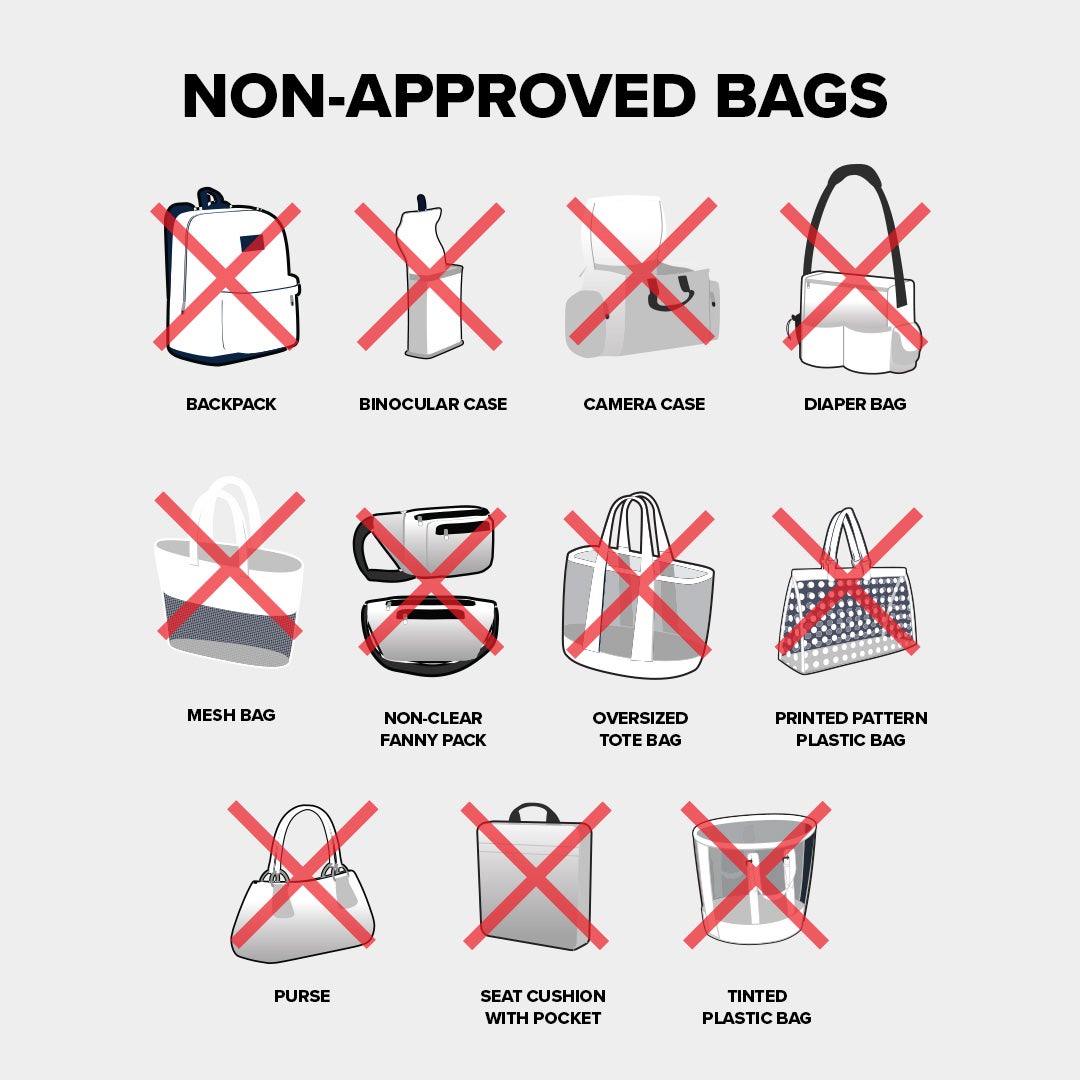 Clear Bag Policy: Non-Approved Bags